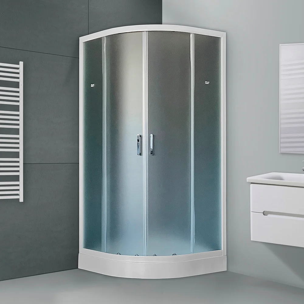 Душевой уголок Royal Bath HKD 100х100 профиль белый стекло матовое RB100HKD-C - 0