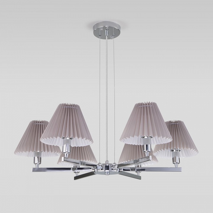 Подвесная люстра Eurosvet Peony 60136/6 хром/серый - 2