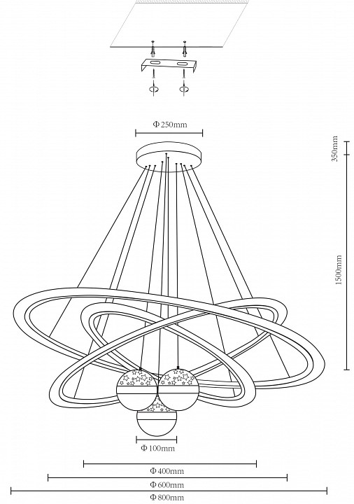 Подвесной светодиодный светильник Velante 431-303-06 - 1