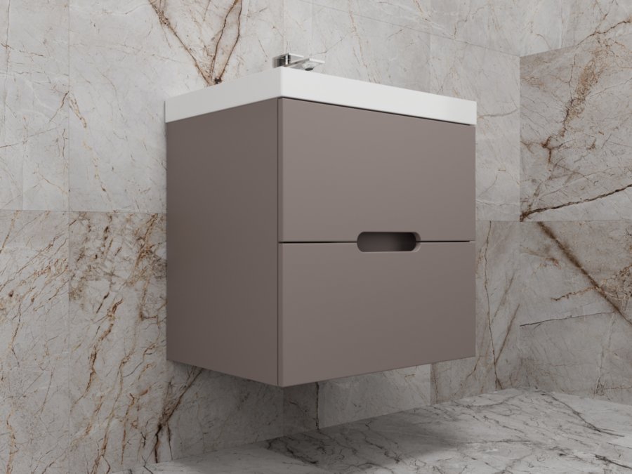 Тумба под раковину Style Line Матис 60 подвесная коричневый ЛС-00002296 - 2