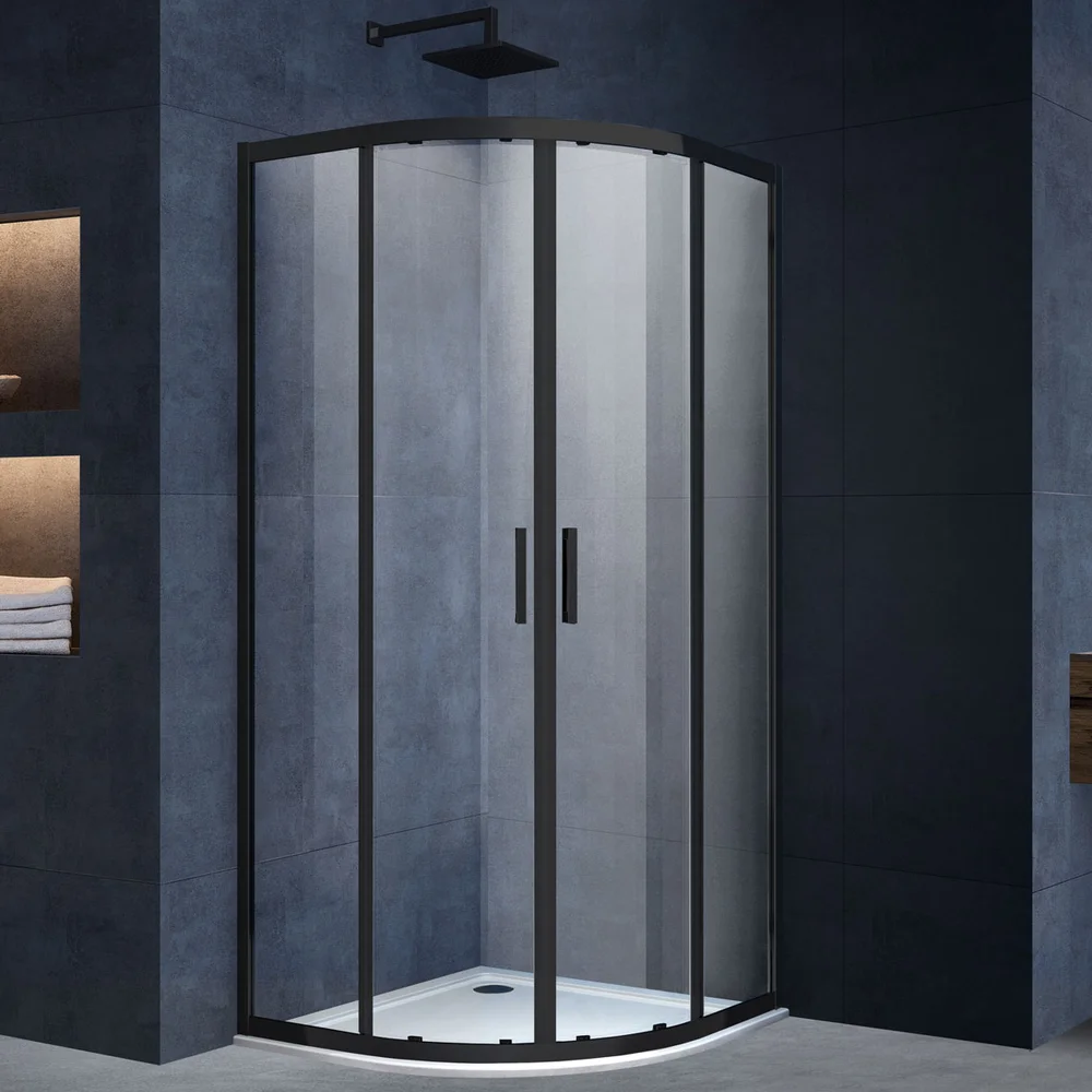 Душевой уголок Vincea Alpha 90x90 профиль черный стекло прозрачное VSQ-3AL900CLB - 0