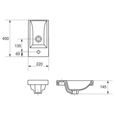 Тумба с раковиной Misty Мини 40 белая глянцевая СО000007794 - 4