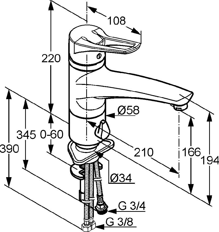 Смеситель для кухонной мойки Kludi  хром  399060562 - 2