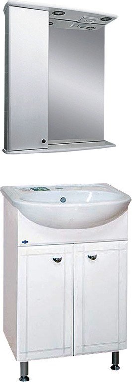 Мебель для ванной Misty Уют 50 прямая белая - 0