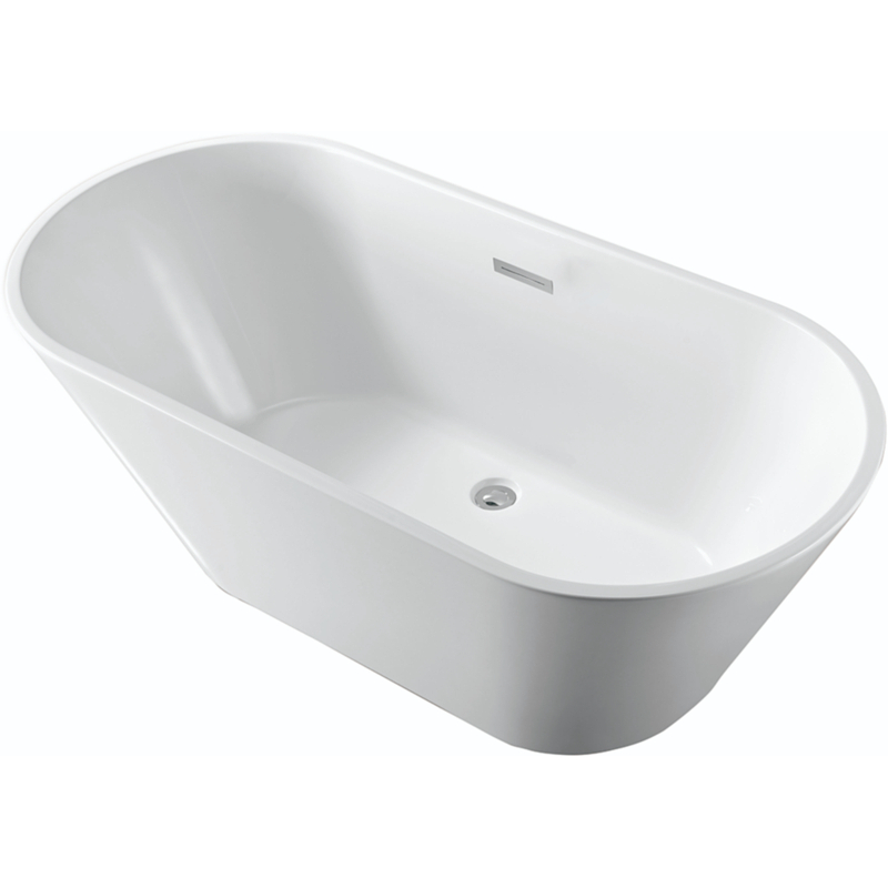 Акриловая ванна Aquatek Хорса 168х76 белый с ножками и сливом-переливом  AQ-5776 - 1