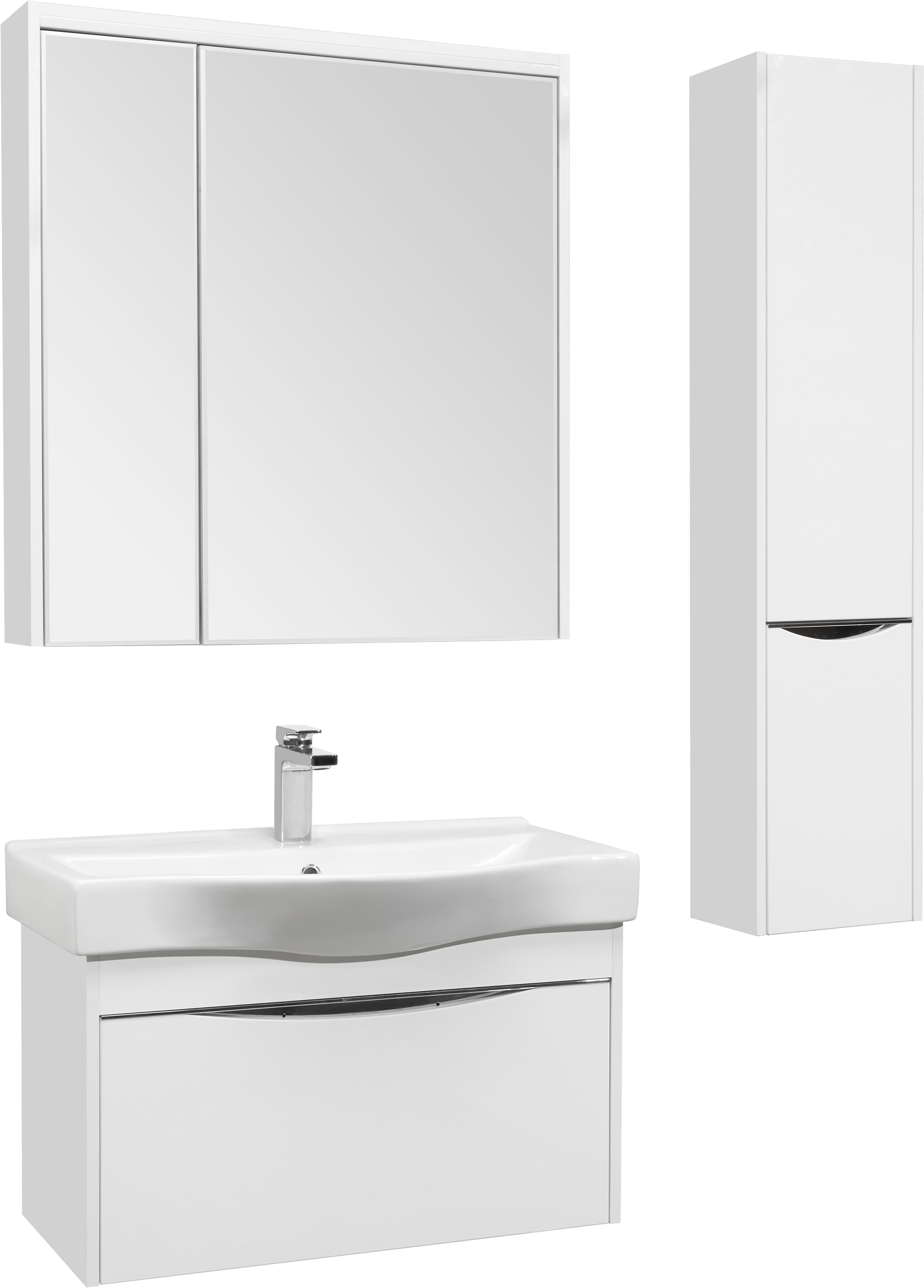 Зеркало-шкаф STWORKI Хельсинки 80 с подсветкой светодиодной, белое,
прямоугольное, российское 1A231602HI010 - 3