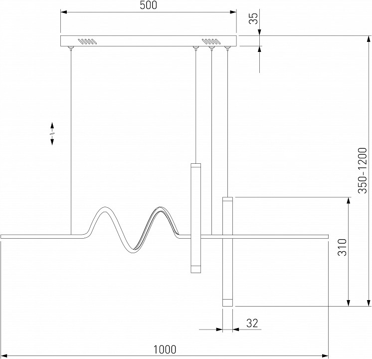 Подвесной светильник Eurosvet Brace 90267/2 черный - 2
