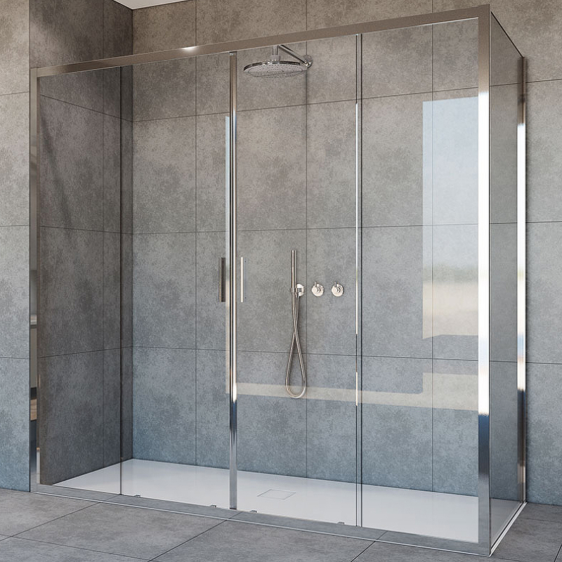 Душевой уголок Vincea Garda 200х100 хром стекло прозрачное VSR-1G21020CL - 0