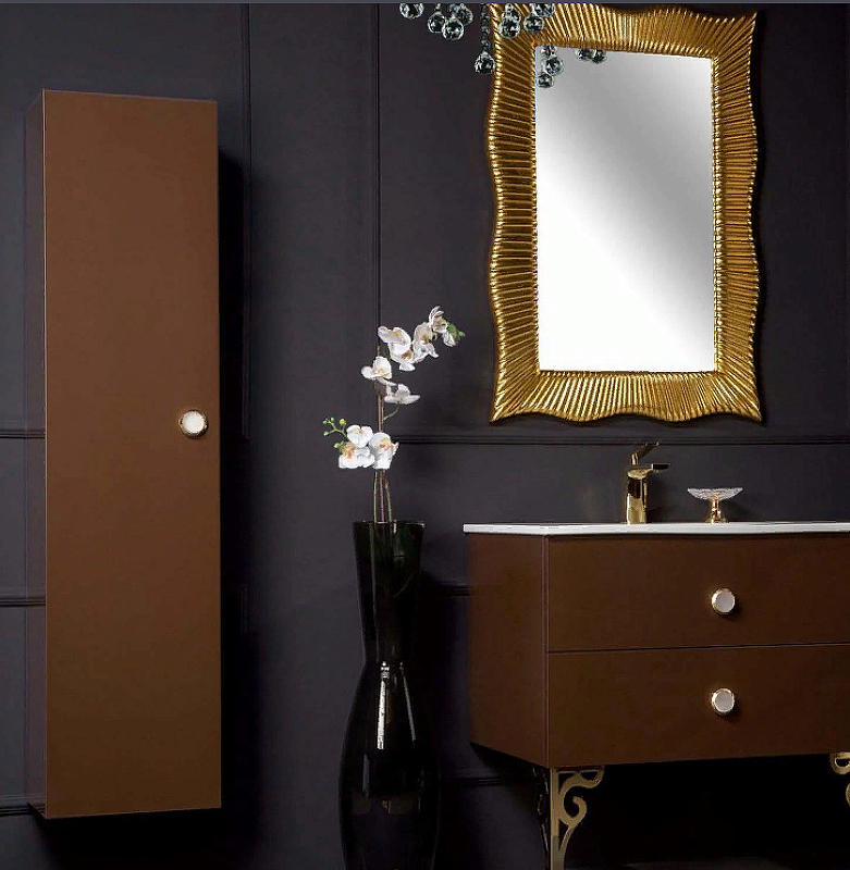 Шкаф - пенал Armadi Art NeoArt 35 подвесной темно - коричневый 834-DB - 3