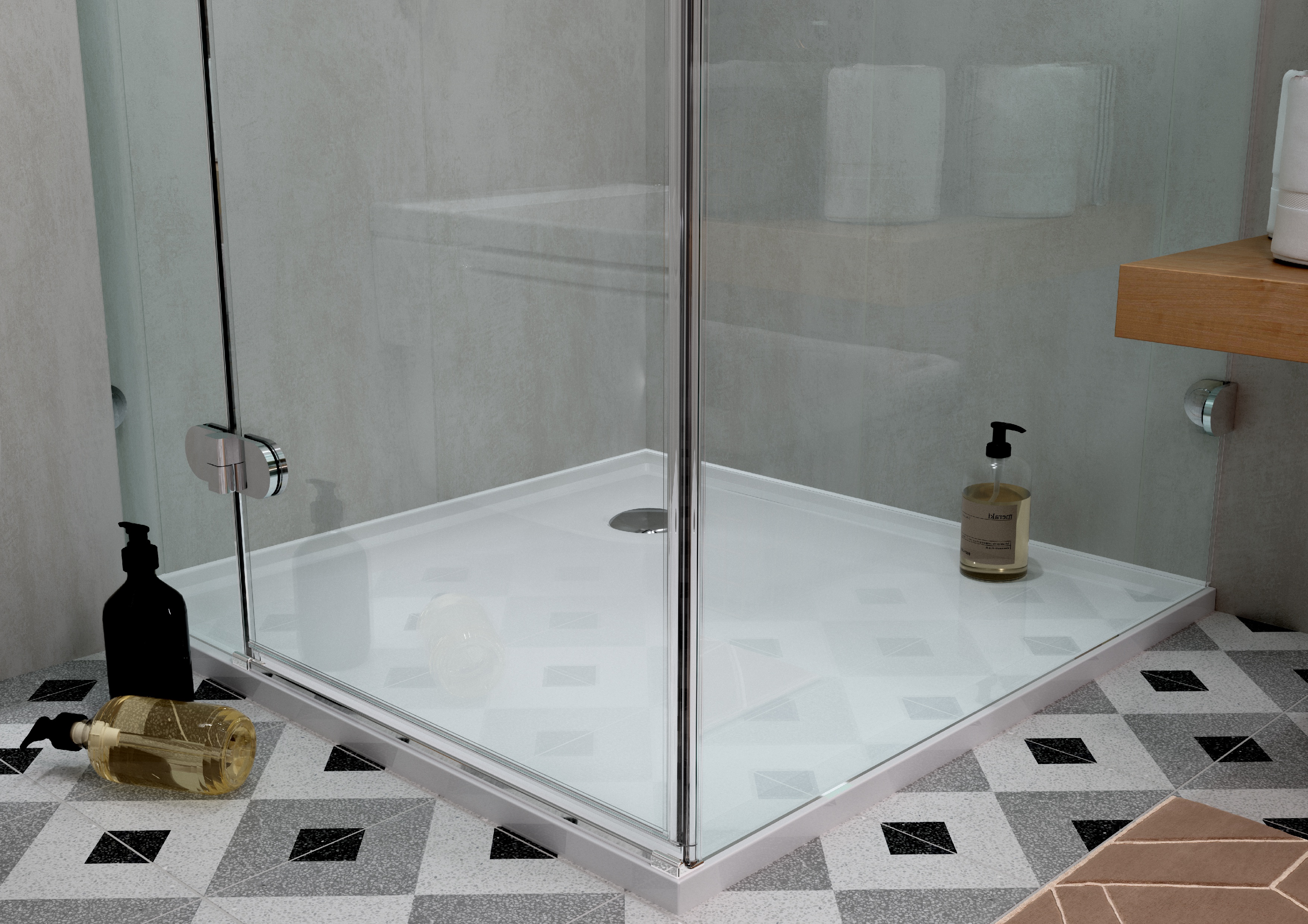 Поддон Калифорния М 90х90 см квадрат белый 1A737536CA010 - 3