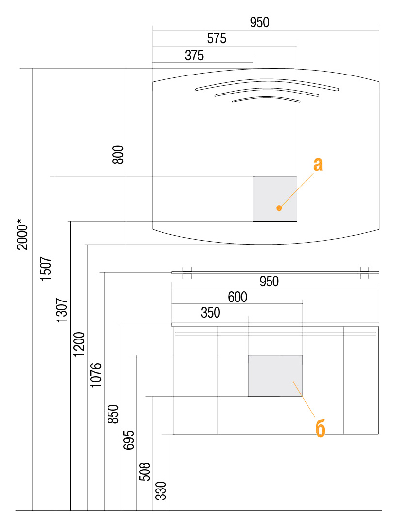 Тумба под раковину Акватон Севилья 94 см  1A126401SE340 - 9