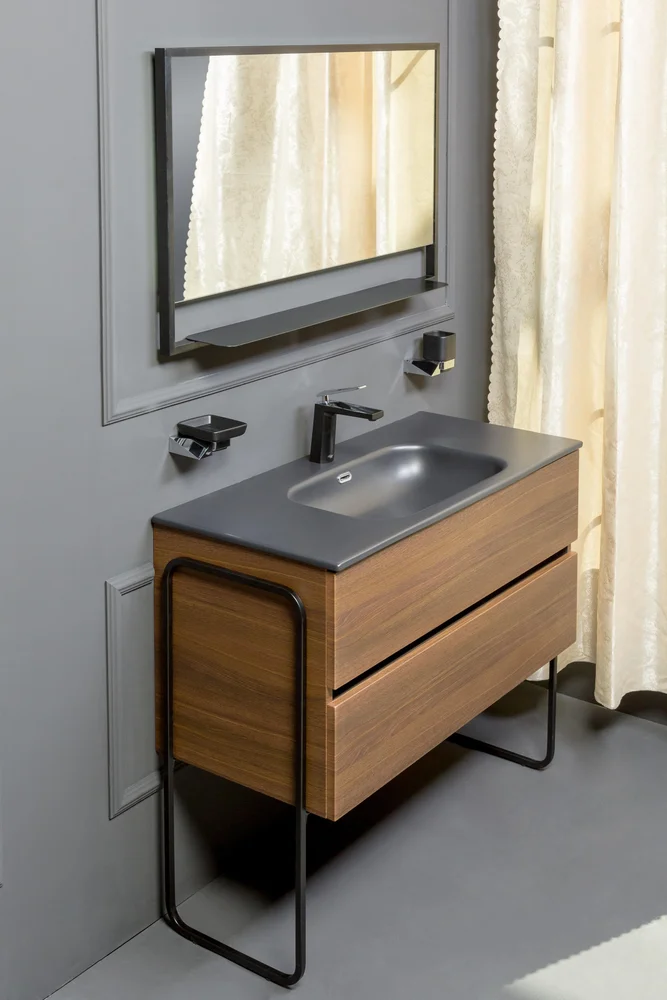 Тумба под раковину Armadi Art Vallessi 100 темное дерево 837-100-D - 7