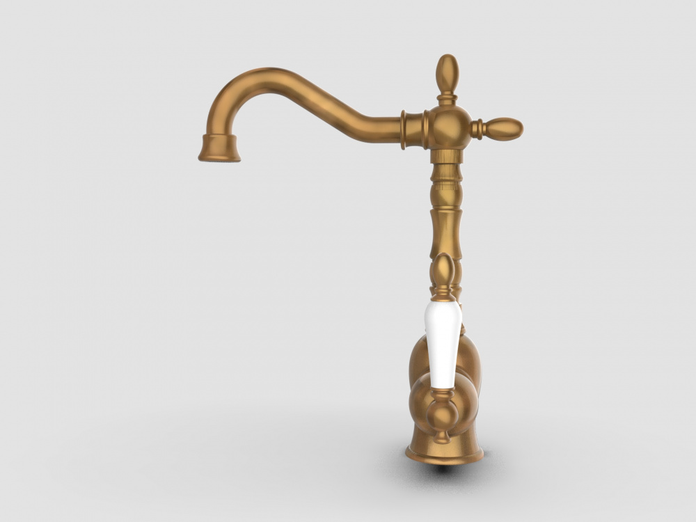 Смеситель для раковины GPD Retro золото матовый MTL180-SO - 4