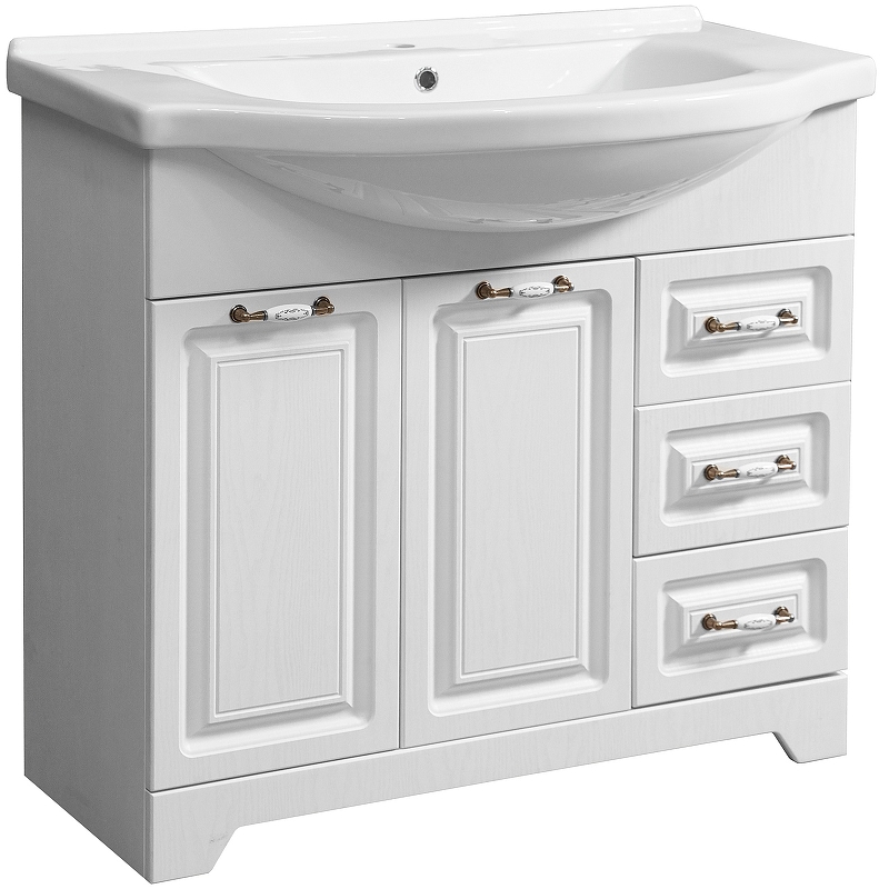 Тумба под раковину Stella Polar Кармелла Эльбрус 90 белый SP-00000175 - 0