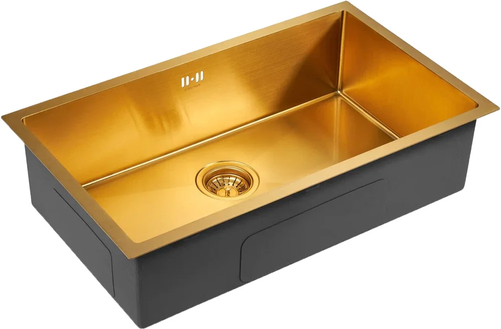 Мойка кухонная Paulmark Valde 74 брашированное золото PM217444-BG - 1