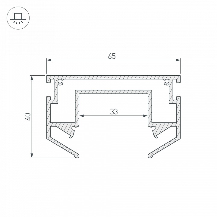 Профиль-держатель Arlight LGD-Strech-4TR-2000 033090 - 1