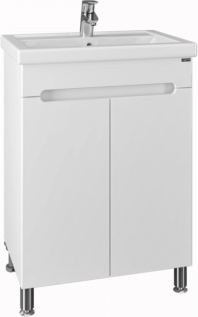 Тумба с раковиной напольная Санта Лондон 60 белый - 3