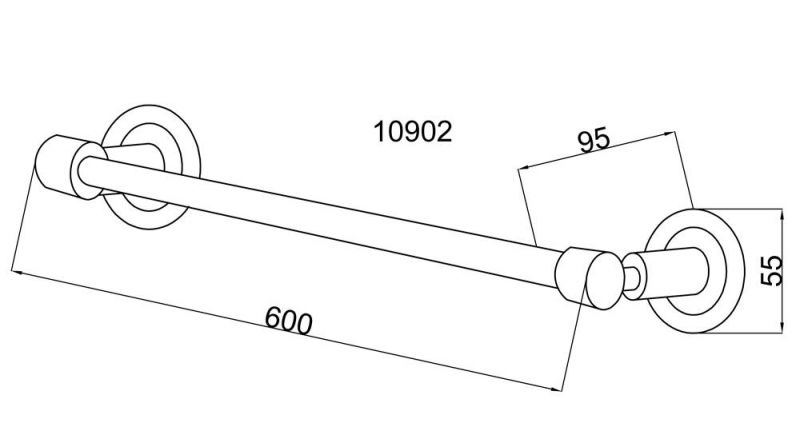 Полотенцедержатель Boheme Murano золото с черным 10902-B-G - 1