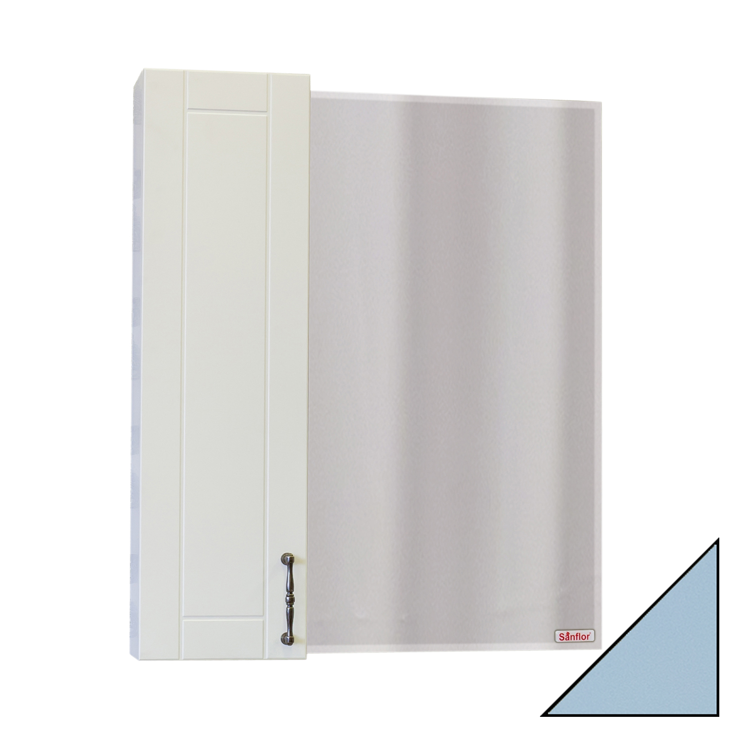 Зеркало-шкаф Sanflor Глория 65 L, серый С000005824 - 0