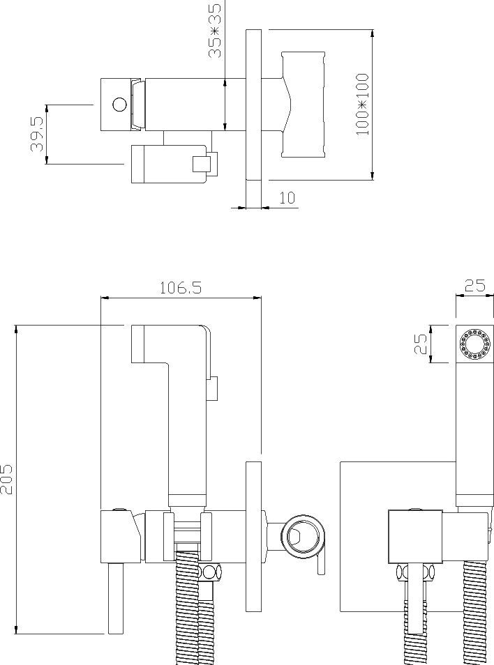Гигиенический душ Rossinka   X25-53 - 1