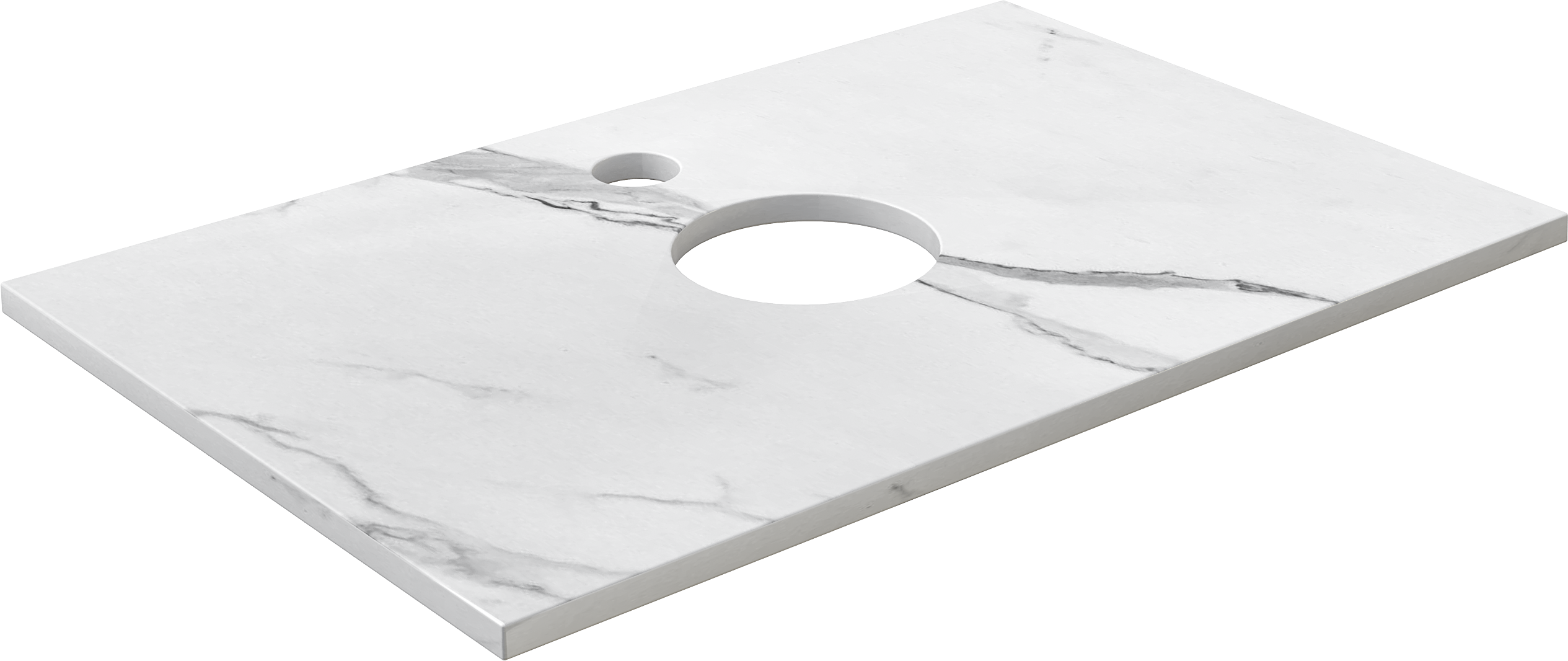 Мебель для ванной DIWO Элиста 80 столешница белый мрамор, раковина Moduo 55 Leaf 567797 - 4