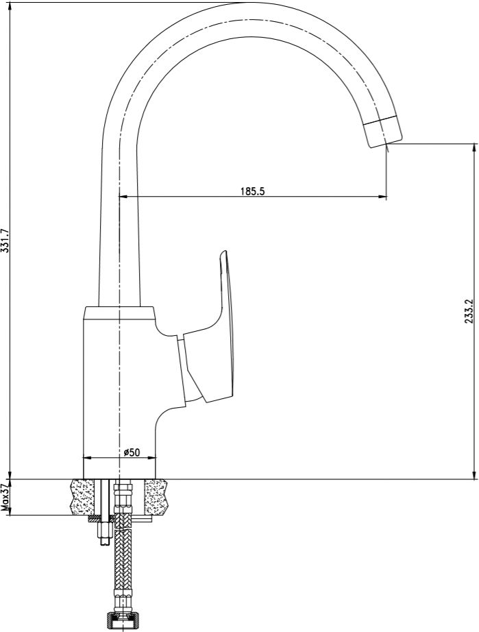 Смеситель для кухни Aquanet Magic AF410-41C 237453 - 3