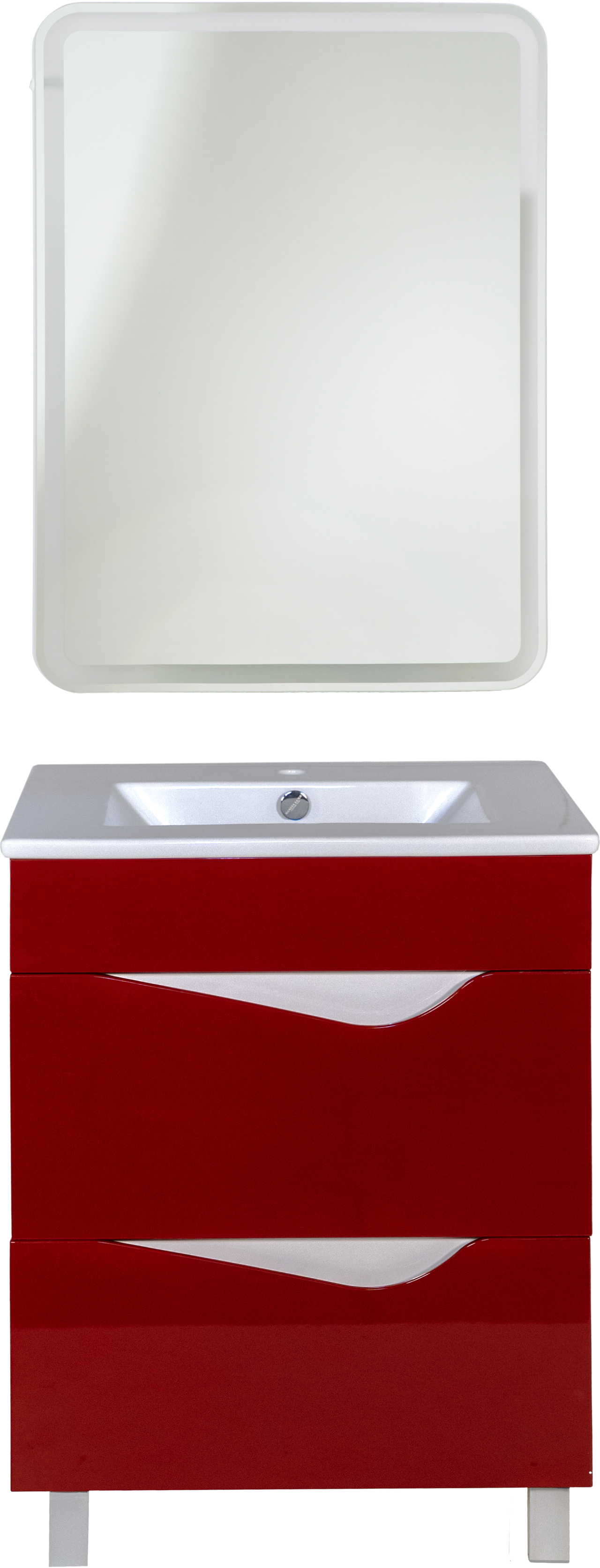 Тумба для комплекта Bellezza Эйфория 60 красная для раковины Квадро 4639109660035 - 1