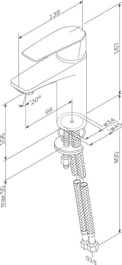 Смеситель AM.PM Gem для раковины, черный F90A02122 - 5