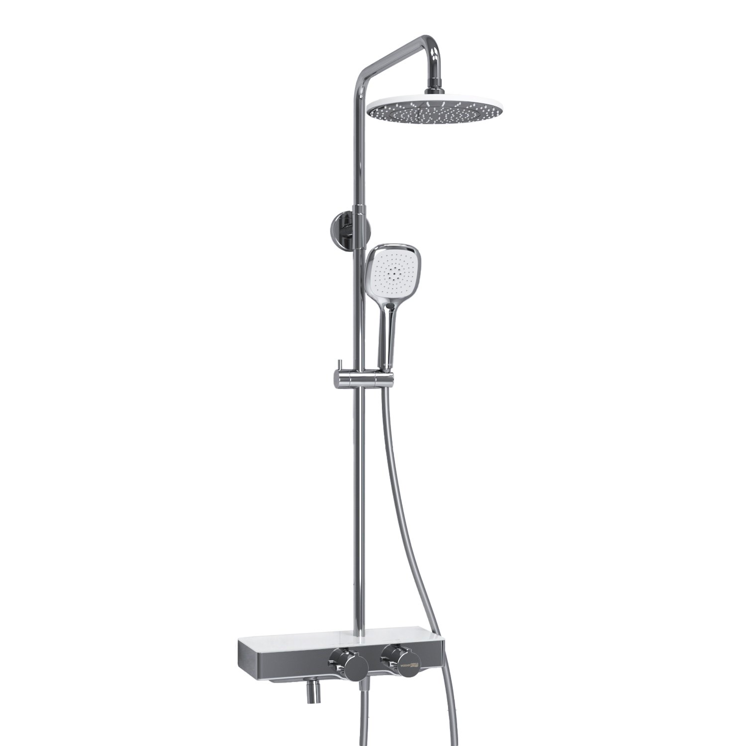 Душевая система WasserKraft 22.5 с термостатом хром - белый A113.067.065.CH Thermo - 0