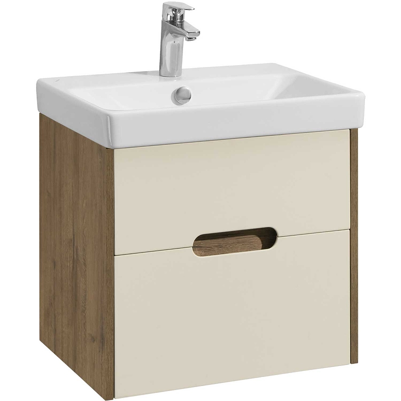 Комплект мебели Aquaton Оливия 55 светлое дерево-бежевый - 3