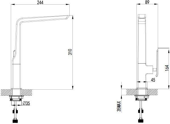 Смеситель Bien Lucca BE11012103 для кухонной мойки - 1