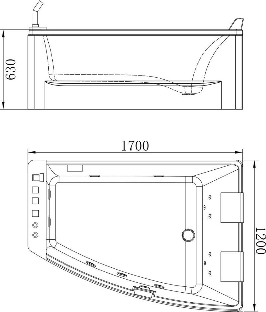 Акриловая ванна Orans BT-65100 XR 65100XR - 1