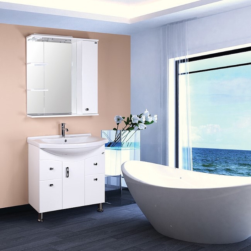 Зеркало-шкаф Onika Эльбрус 80 R с подсветкой белый  208022 - 1