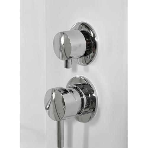 Душевая кабина Deto L 80х80 с гидромассажем и электрикой, хром  L580GM+EL - 7