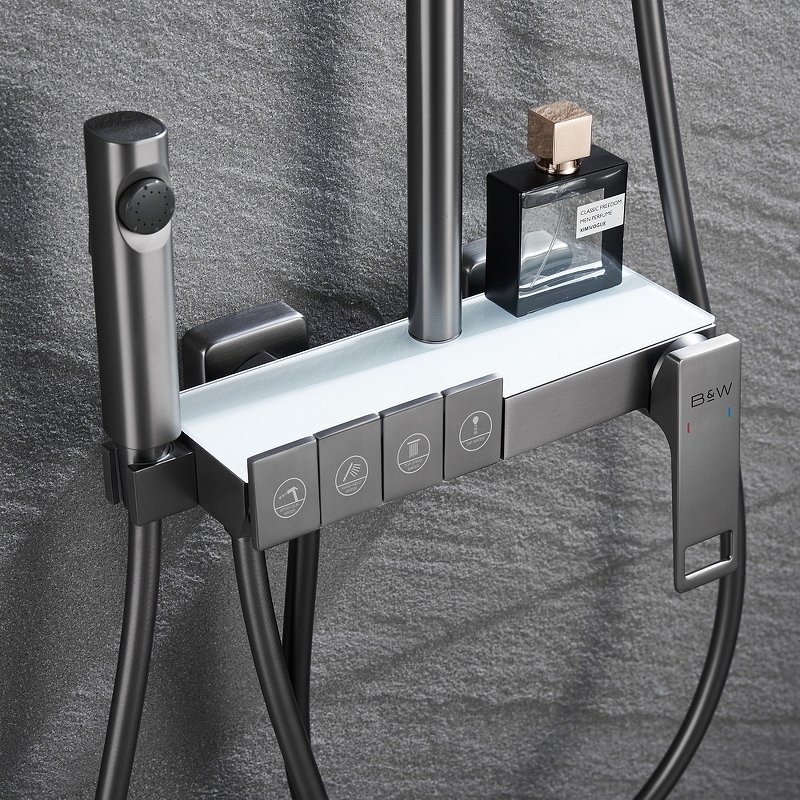 Душевая стойка Black&White Universell черная 5012MG - 1