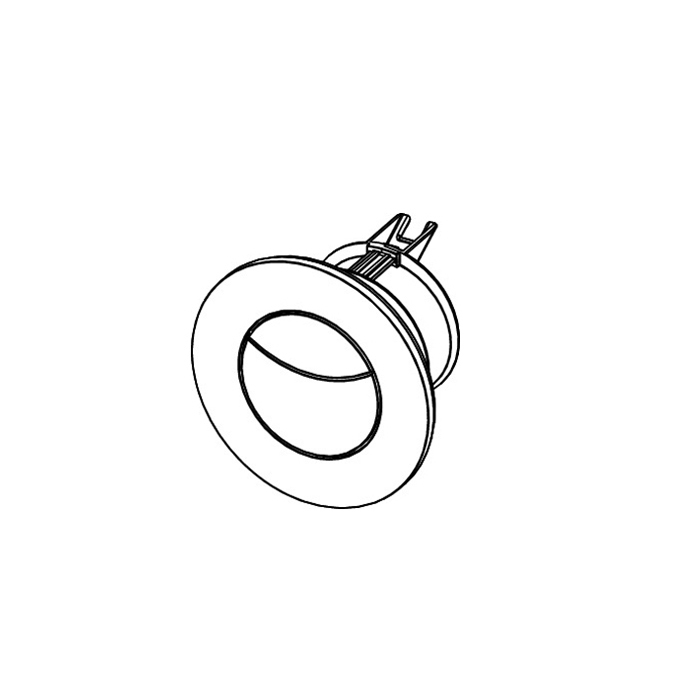 TECEflushpoint, Панель смыва, 2 клавиши, круглая хром матовый 9240983 - 1