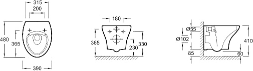 Унитаз подвесной Jacob Delafon Nouvelle Vague с крышкой, белый (EDK102-00) - 4