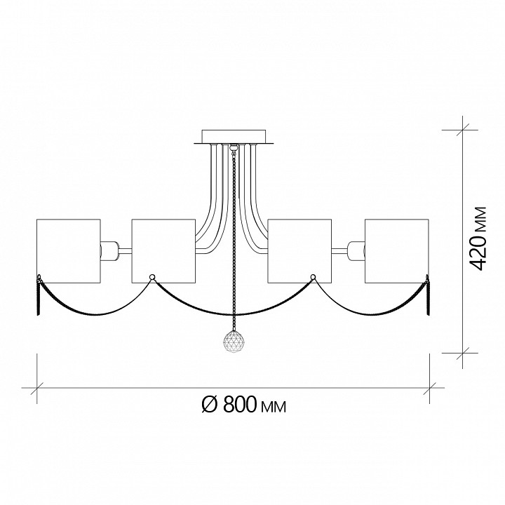 Люстра на штанге Escada Intense 683/8P - 5