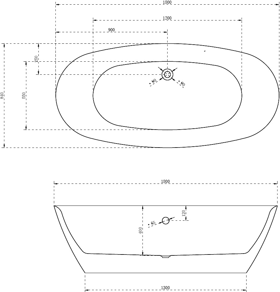 Акриловая ванна Abber AB9205 - 3