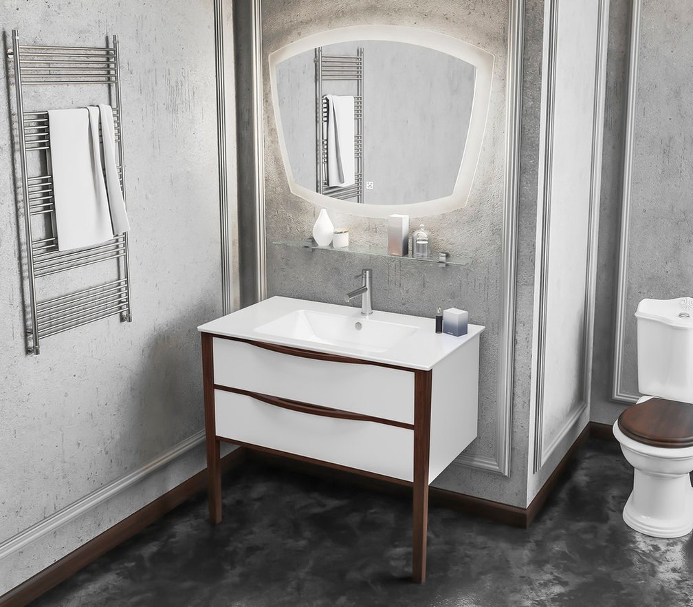 Мебельная раковина Opadiris CeraStyle Ibiza 91, черная матовая 050409-u97-01 - 3