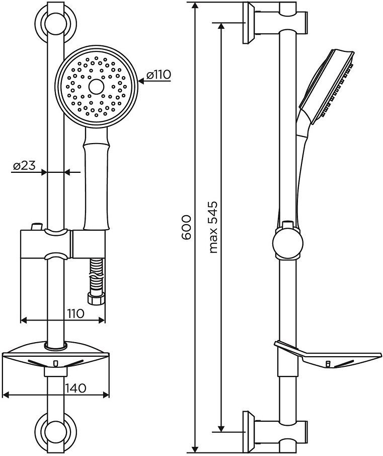 Душевой гарнитур Dorff Classic D0180000 - 3