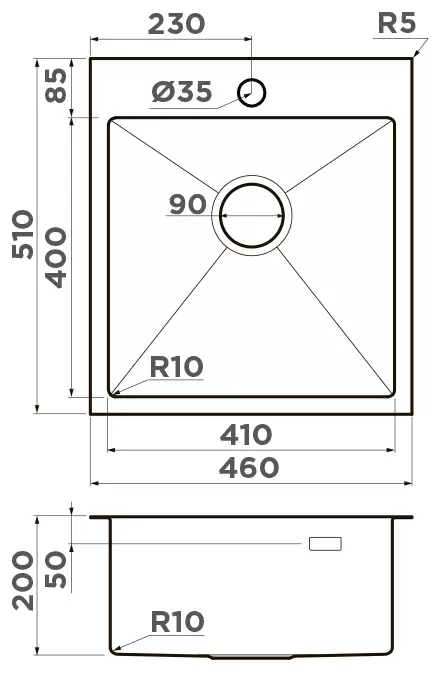 Мойка кухонная Omoikiri Akisame графит  4997012 - 2
