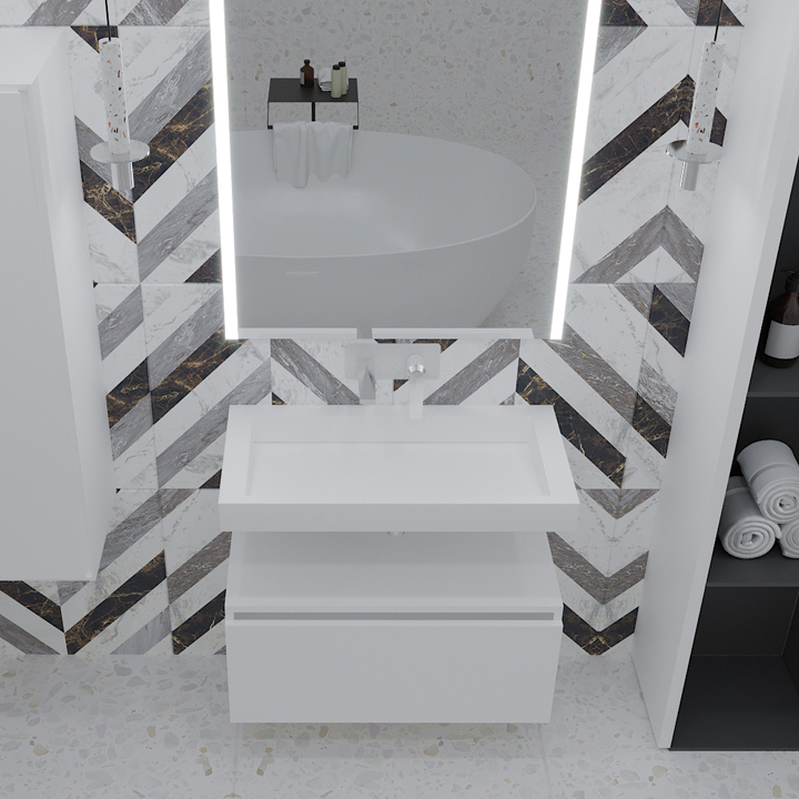 Тумба Armadi Art Flat Valessi Uno-S 100 белый глянец 897-100-W - 0