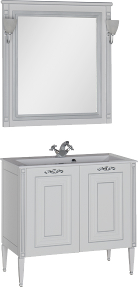 Тумба с раковиной Aquanet Паола 90 белая - 7