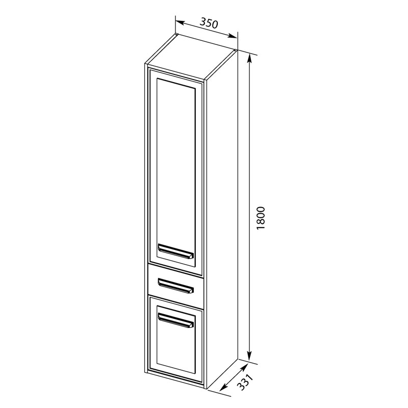 Шкаф-пенал Aquanet  35 см  00203930 - 4