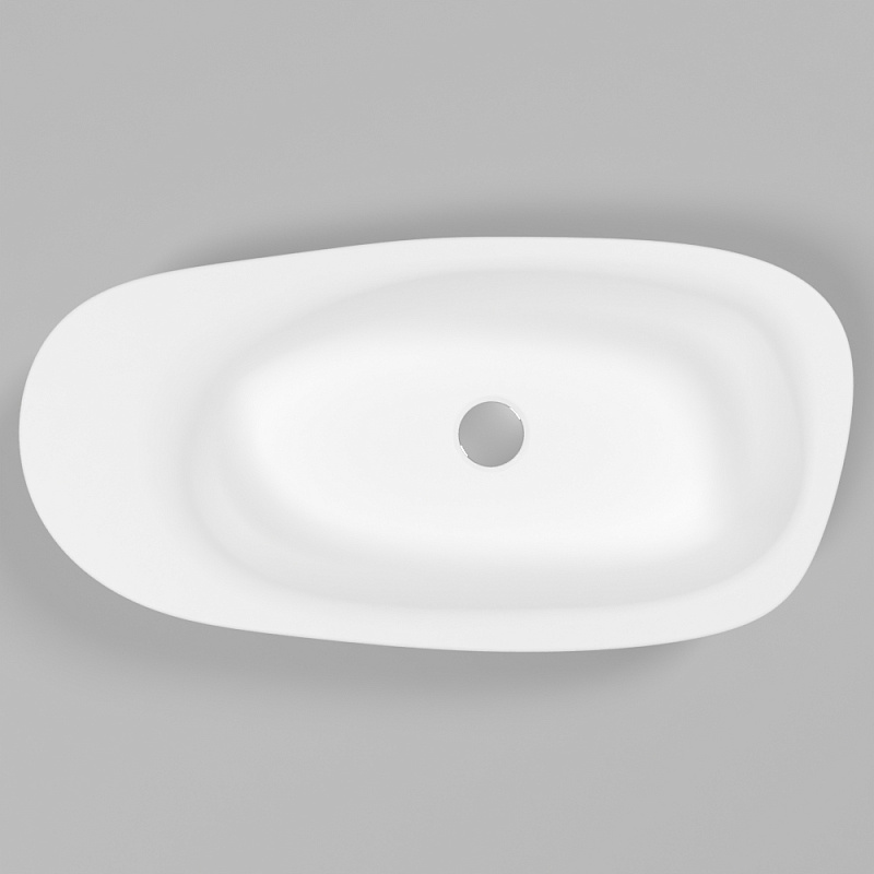 Раковина накладная Whitecross Moonstone F 70х35 белая матовая 0732.070035.200 - 1