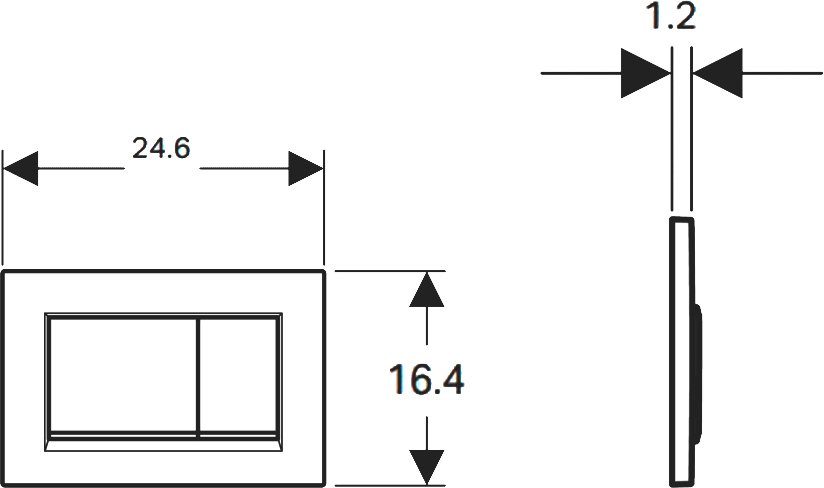 Кнопка смыва Geberit Sigma 30 белая, матовый лак 115.883.01.1 - 3