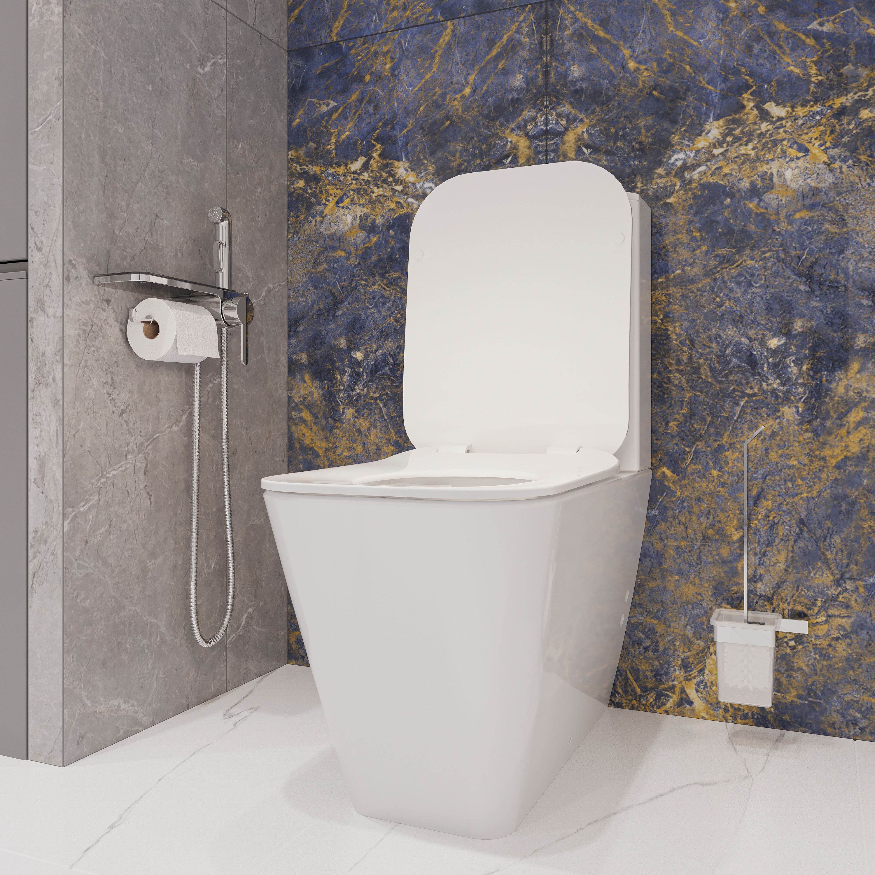 Унитаз-компакт STWORKI Монтре SETK3204-0316 безободковый, с микролифтом SETK3204-0316-001-1-1100 - 4