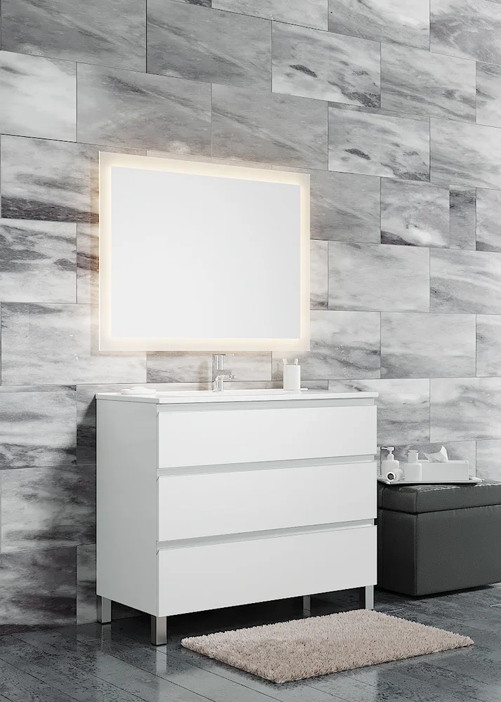 Комплект мебели Sanvit Авеню-3 100 белый глянец - 0