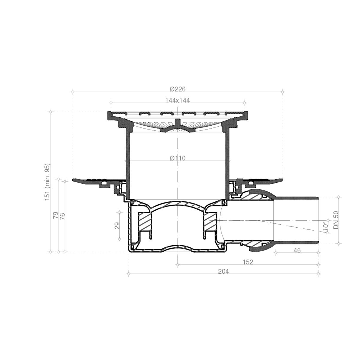 Душевой трап Pestan Confluo Standard Tide 1 13000001 - 8